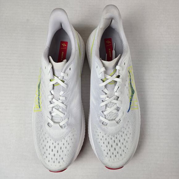 Hoka Mach 6 Running Shoes Mens Size 13D White Nimbus Cloud Sneakers 1147790-WNCL